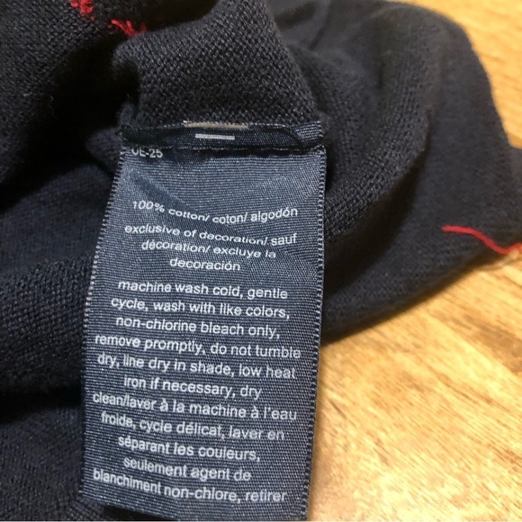 NWT $60 USD Tommy Hilfiger Navy Red Polka Dot Pullover LS Sweater Womens Small - Picture 6 of 6